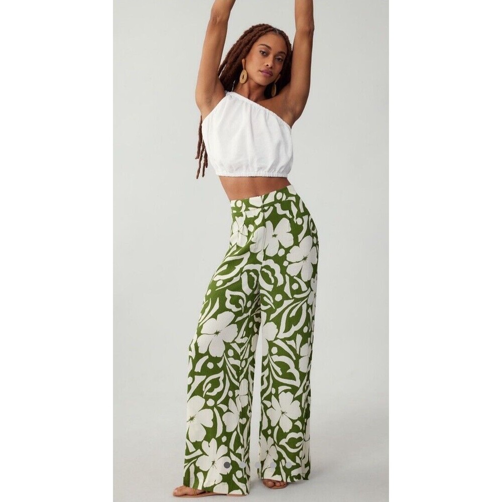 New Faithfull the Brand Felicity Floral-print Palazzo Pants Size 4 Small Fits 2